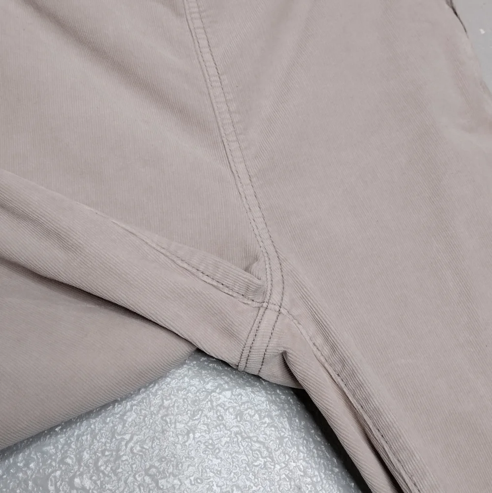 Tory Burch Side Zip Corduroy Office Casual Neutral Taupe Pants Sz 27